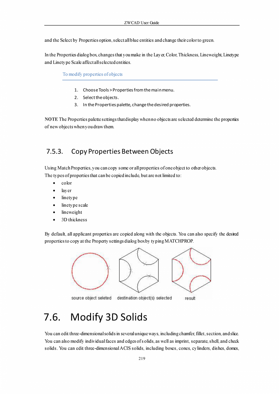 Pagina 219-ZWCAD User Guide manual ZWCAD Standard 2024, Professional 2024 Instructiuni montaj, utilizare...