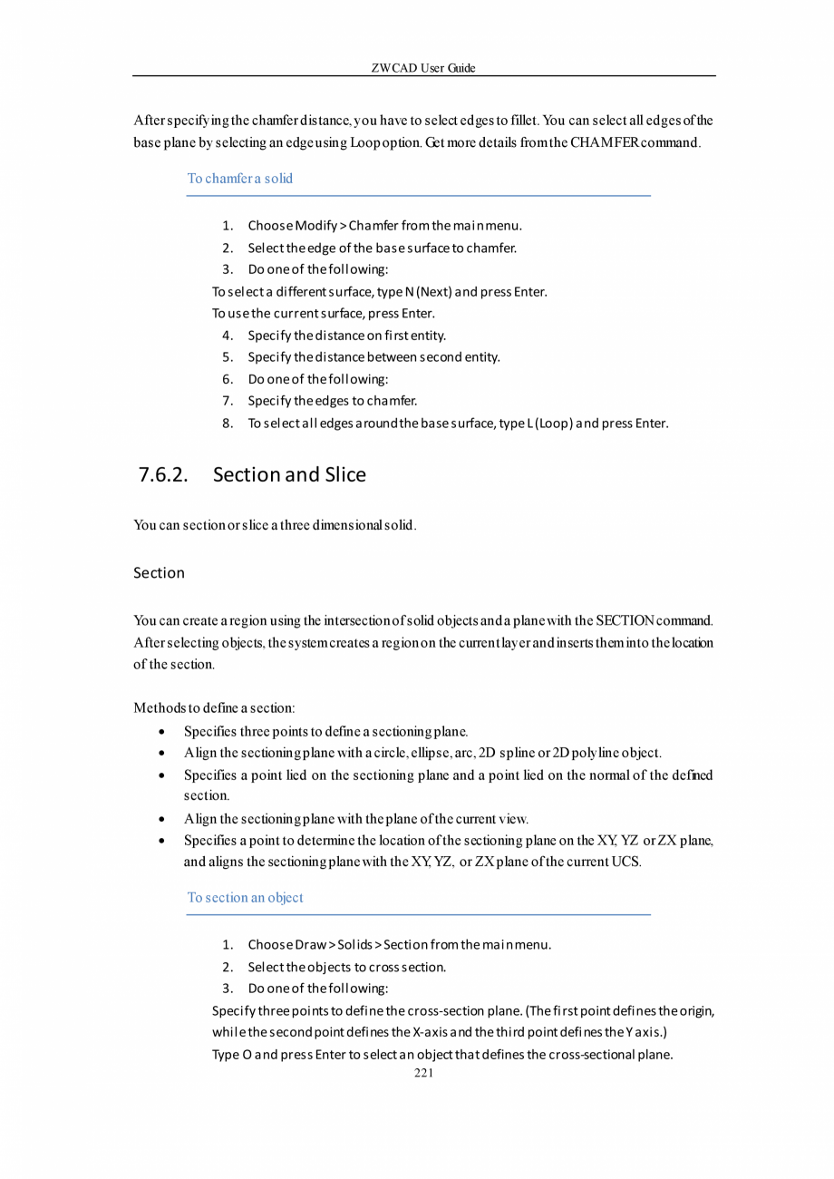 Pagina 221-ZWCAD User Guide manual ZWCAD Standard 2024, Professional 2024 Instructiuni montaj, utilizare...