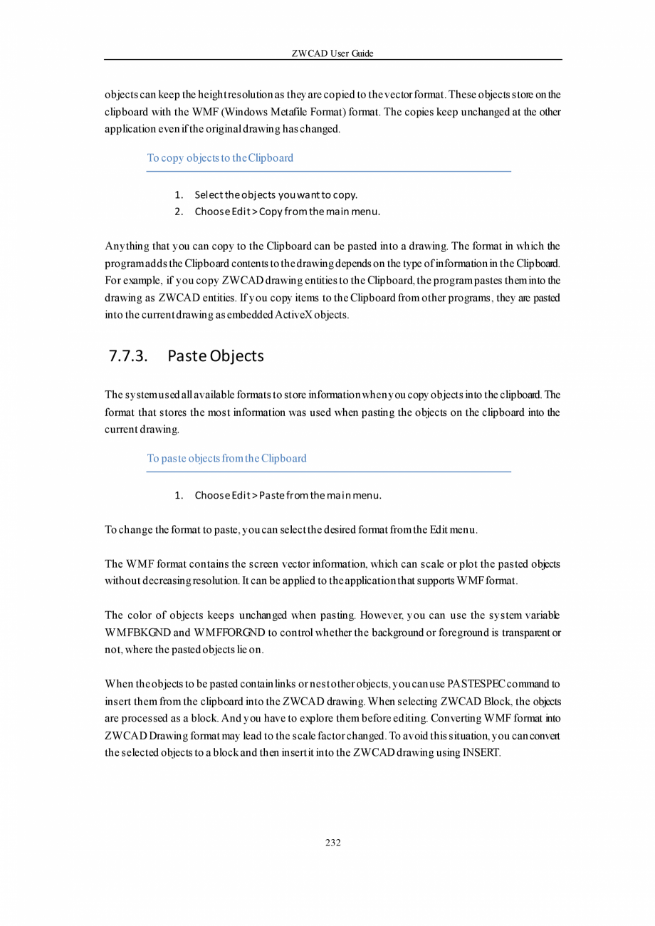 Pagina 232-ZWCAD User Guide manual ZWCAD Standard 2024, Professional 2024 Instructiuni montaj, utilizare...