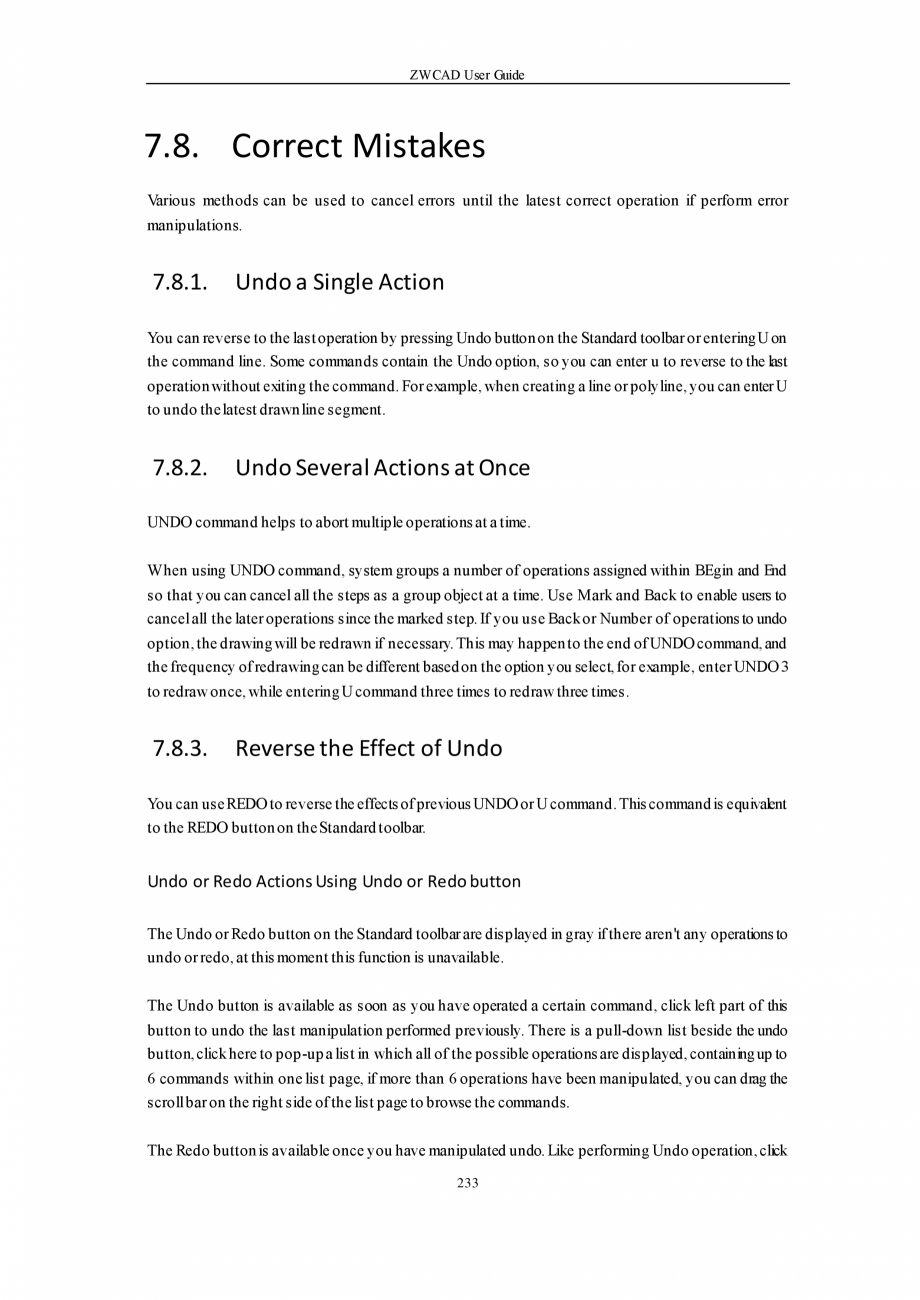 Pagina 233-ZWCAD User Guide manual ZWCAD Standard 2024, Professional 2024 Instructiuni montaj, utilizare...