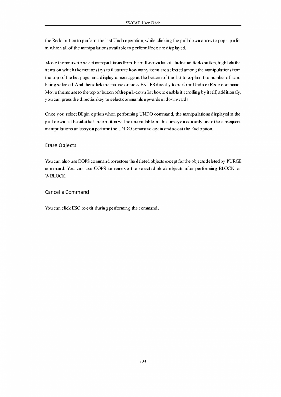 Pagina 234-ZWCAD User Guide manual ZWCAD Standard 2024, Professional 2024 Instructiuni montaj, utilizare...