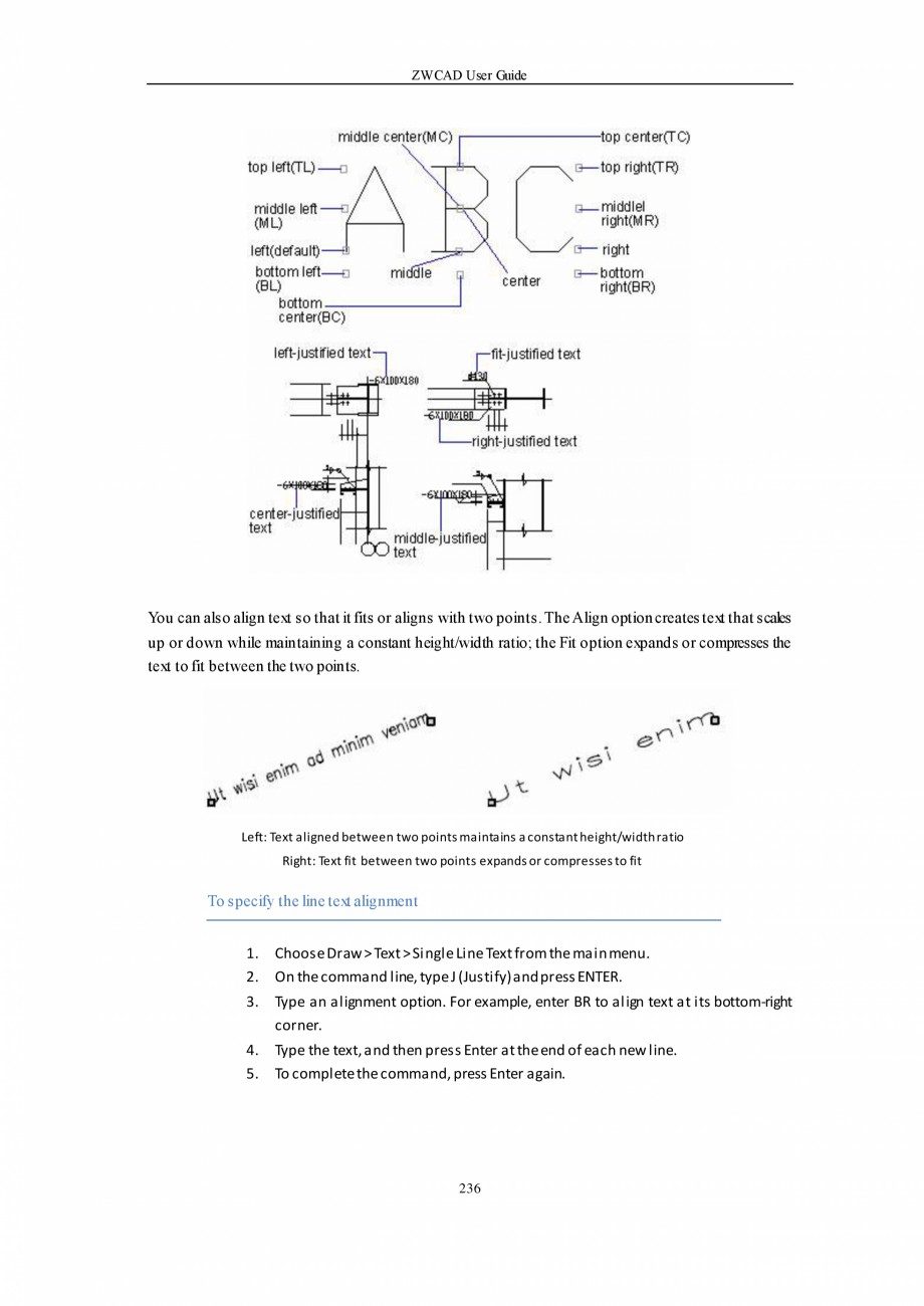 Pagina 236-ZWCAD User Guide manual ZWCAD Standard 2024, Professional 2024 Instructiuni montaj, utilizare...