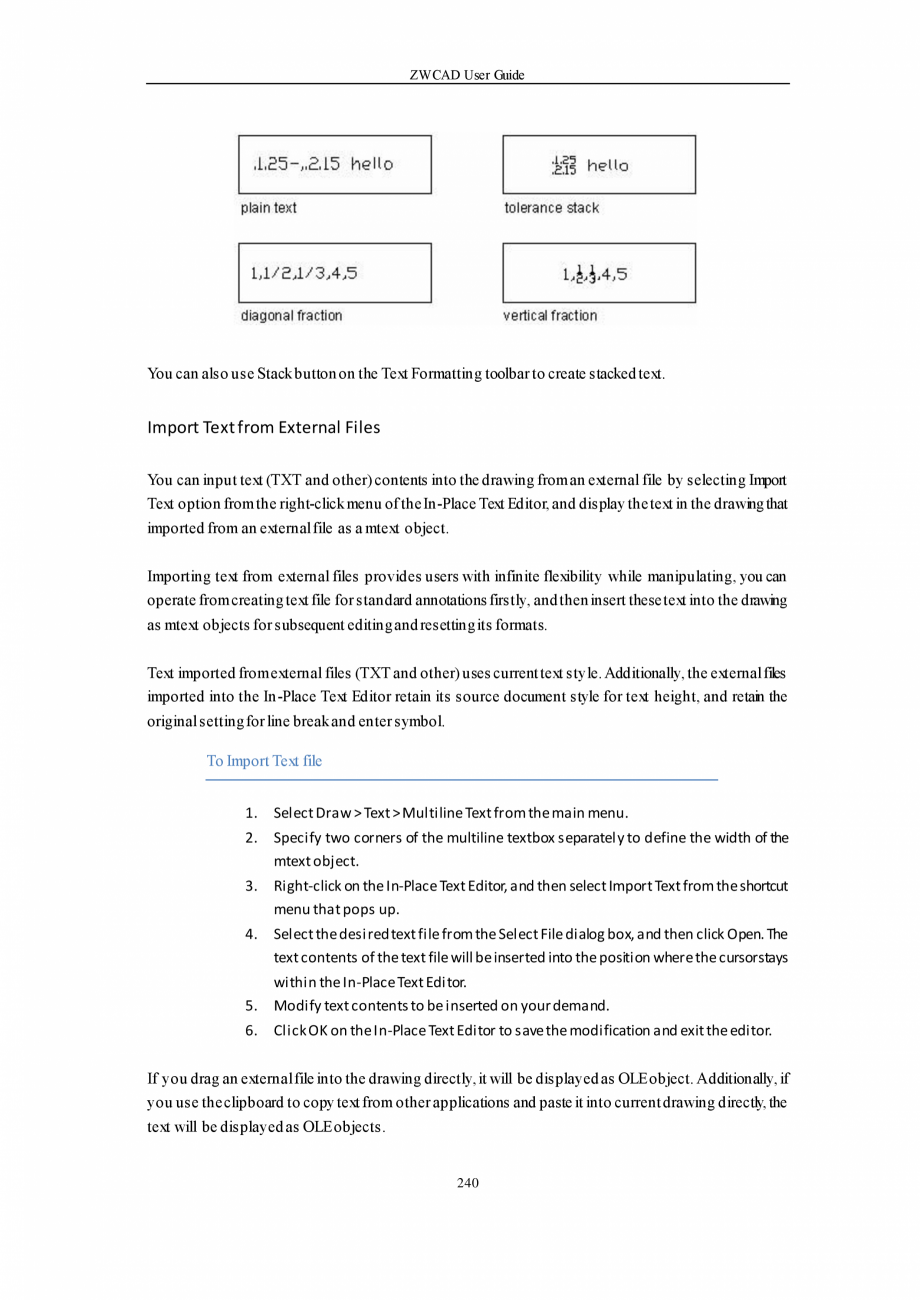 Pagina 240-ZWCAD User Guide manual ZWCAD Standard 2024, Professional 2024 Instructiuni montaj, utilizare...