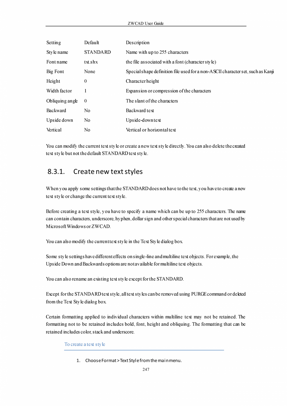 Pagina 247-ZWCAD User Guide manual ZWCAD Standard 2024, Professional 2024 Instructiuni montaj, utilizare...