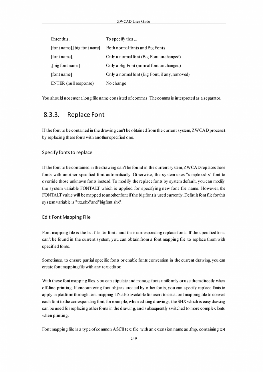 Pagina 249-ZWCAD User Guide manual ZWCAD Standard 2024, Professional 2024 Instructiuni montaj, utilizare...