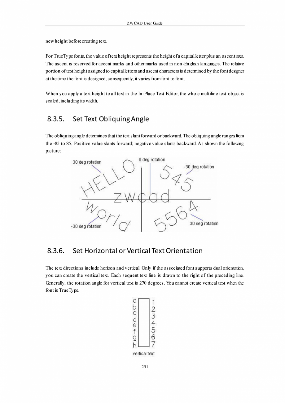 Pagina 251-ZWCAD User Guide manual ZWCAD Standard 2024, Professional 2024 Instructiuni montaj, utilizare...