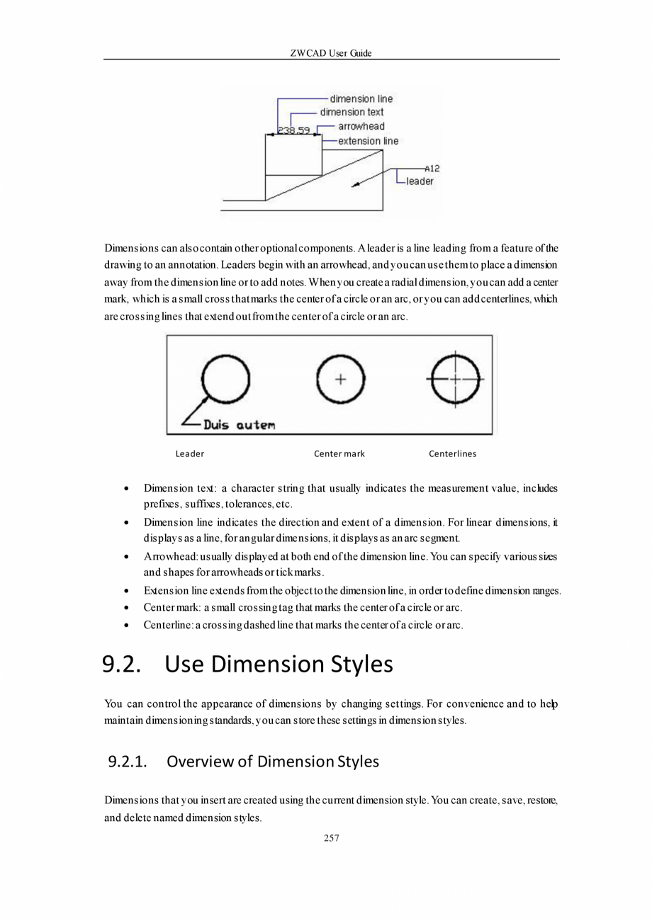 Pagina 257-ZWCAD User Guide manual ZWCAD Standard 2024, Professional 2024 Instructiuni montaj, utilizare...