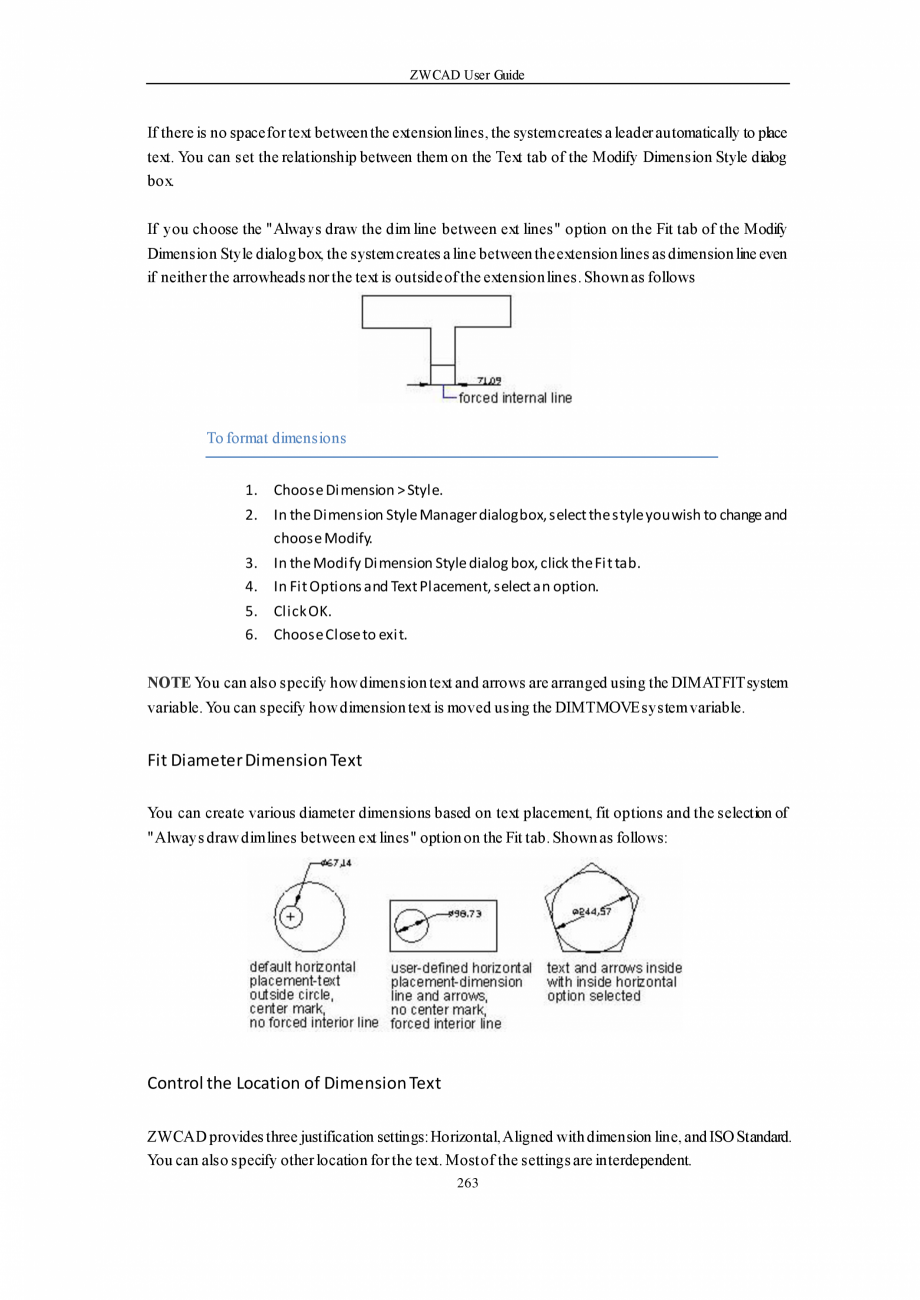 Pagina 263-ZWCAD User Guide manual ZWCAD Standard 2024, Professional 2024 Instructiuni montaj, utilizare...
