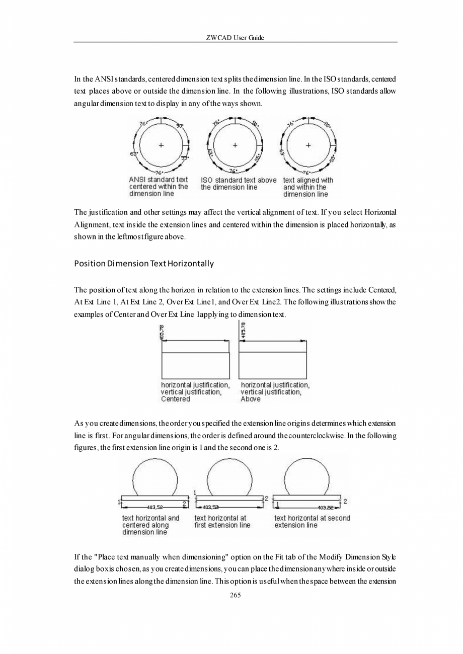 Pagina 265-ZWCAD User Guide manual ZWCAD Standard 2024, Professional 2024 Instructiuni montaj, utilizare...