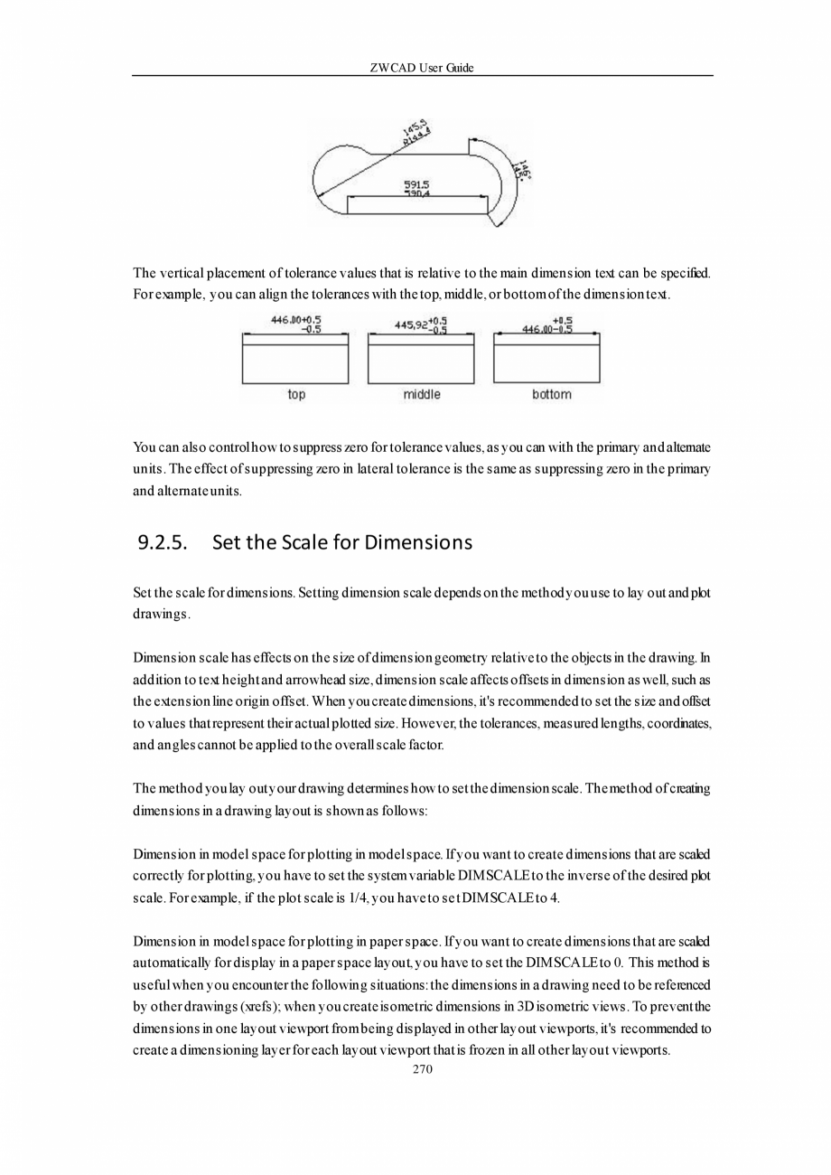Pagina 270-ZWCAD User Guide manual ZWCAD Standard 2024, Professional 2024 Instructiuni montaj, utilizare...