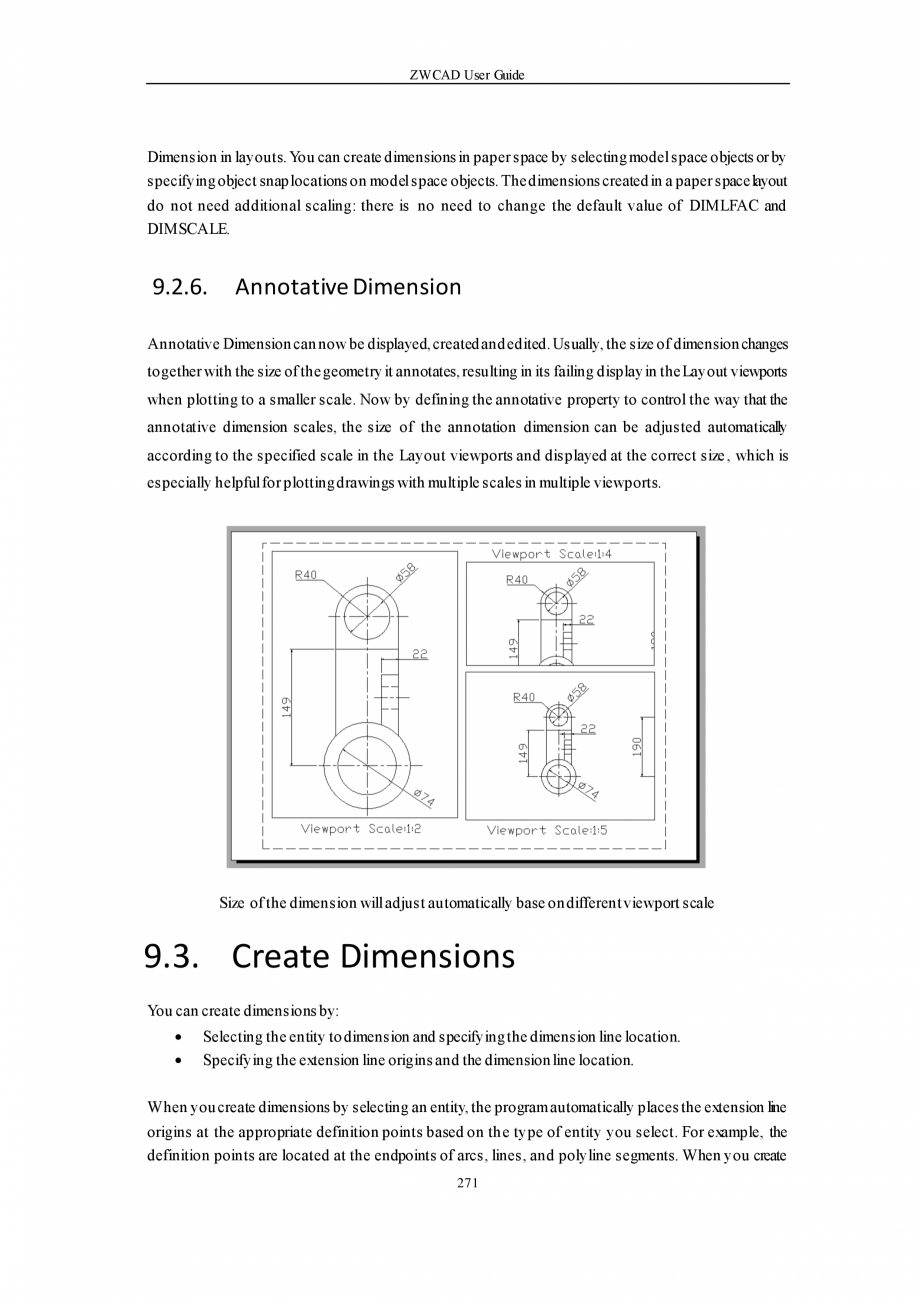 Pagina 271-ZWCAD User Guide manual ZWCAD Standard 2024, Professional 2024 Instructiuni montaj, utilizare...