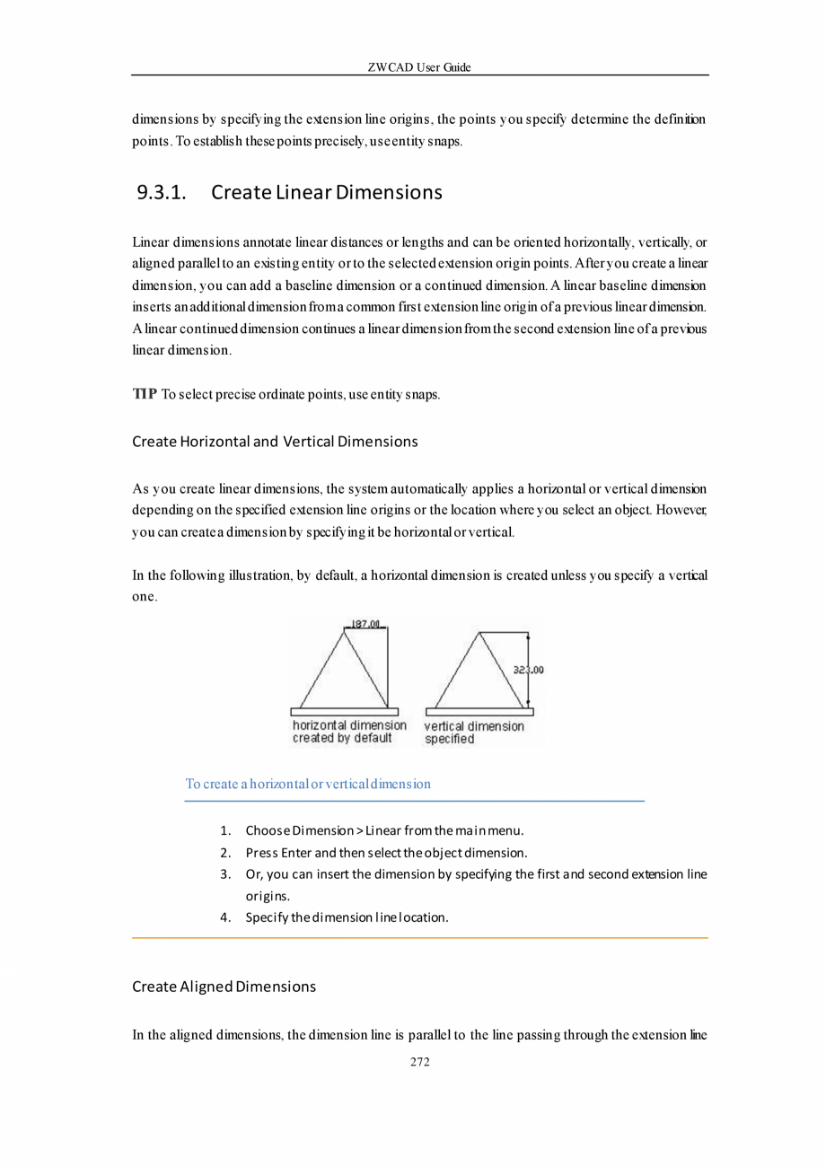 Pagina 272-ZWCAD User Guide manual ZWCAD Standard 2024, Professional 2024 Instructiuni montaj, utilizare...