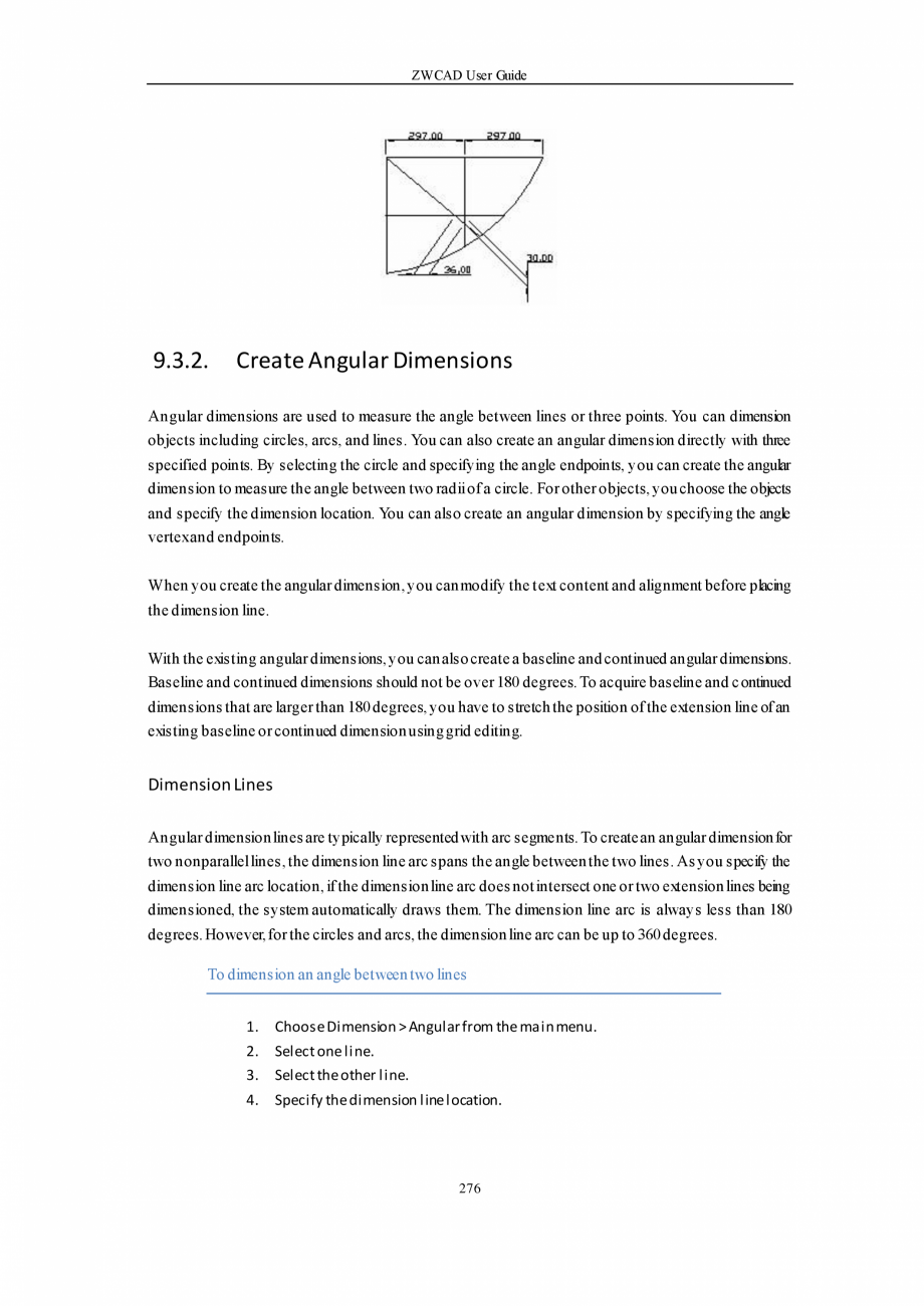 Pagina 276-ZWCAD User Guide manual ZWCAD Standard 2024, Professional 2024 Instructiuni montaj, utilizare...