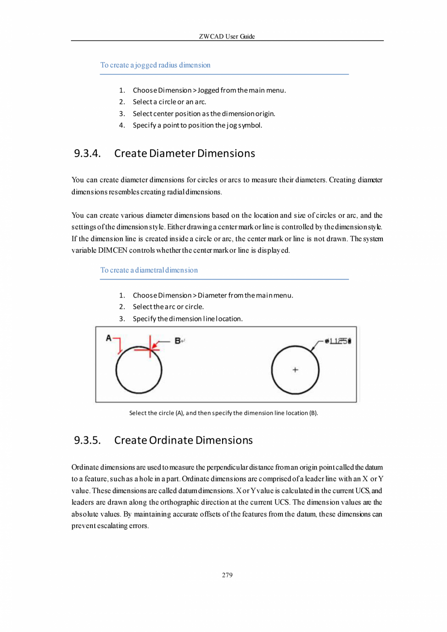 Pagina 279-ZWCAD User Guide manual ZWCAD Standard 2024, Professional 2024 Instructiuni montaj, utilizare...