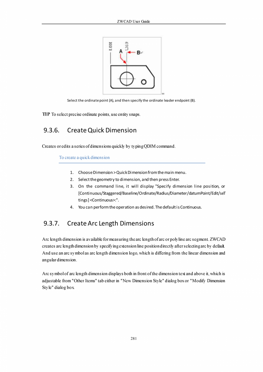 Pagina 281-ZWCAD User Guide manual ZWCAD Standard 2024, Professional 2024 Instructiuni montaj, utilizare...