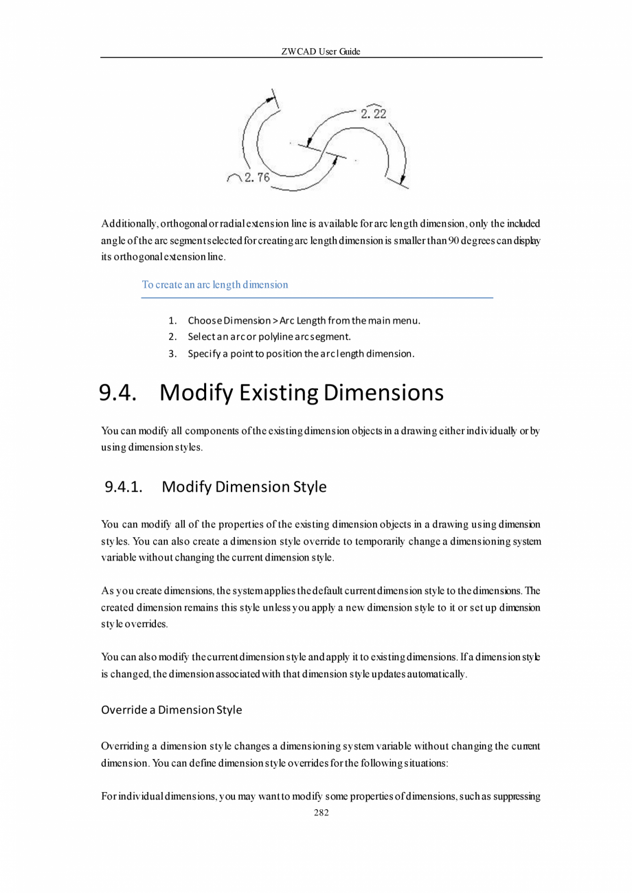 Pagina 282-ZWCAD User Guide manual ZWCAD Standard 2024, Professional 2024 Instructiuni montaj, utilizare...
