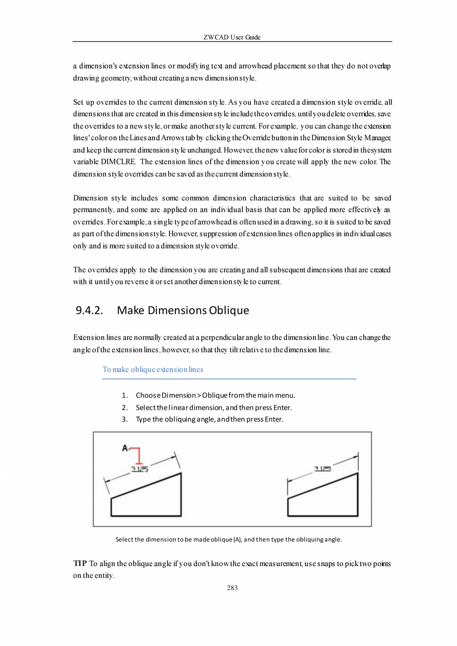 Pagina 283-ZWCAD User Guide manual ZWCAD Standard 2024, Professional 2024 Instructiuni montaj, utilizare...