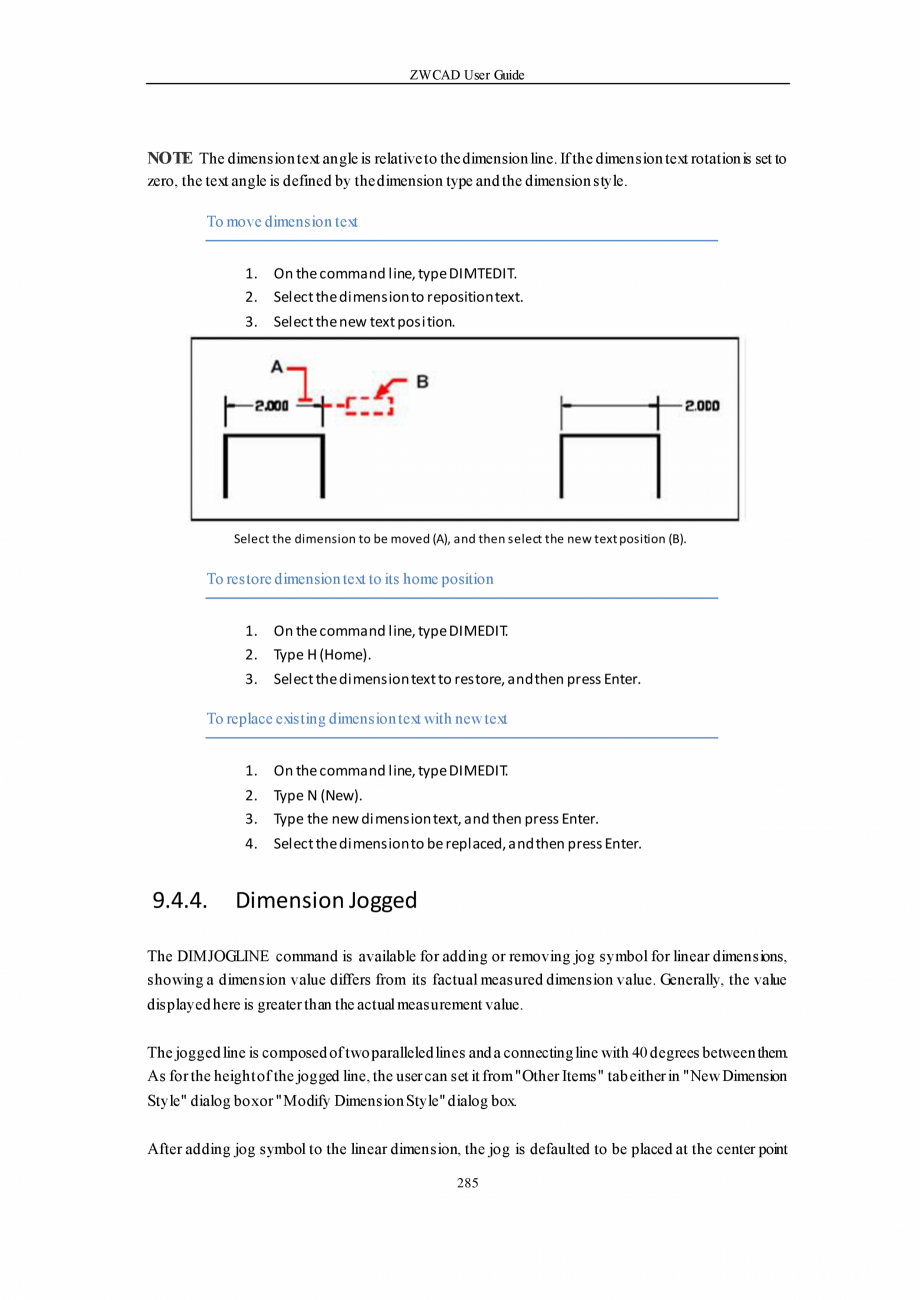 Pagina 285-ZWCAD User Guide manual ZWCAD Standard 2024, Professional 2024 Instructiuni montaj, utilizare...