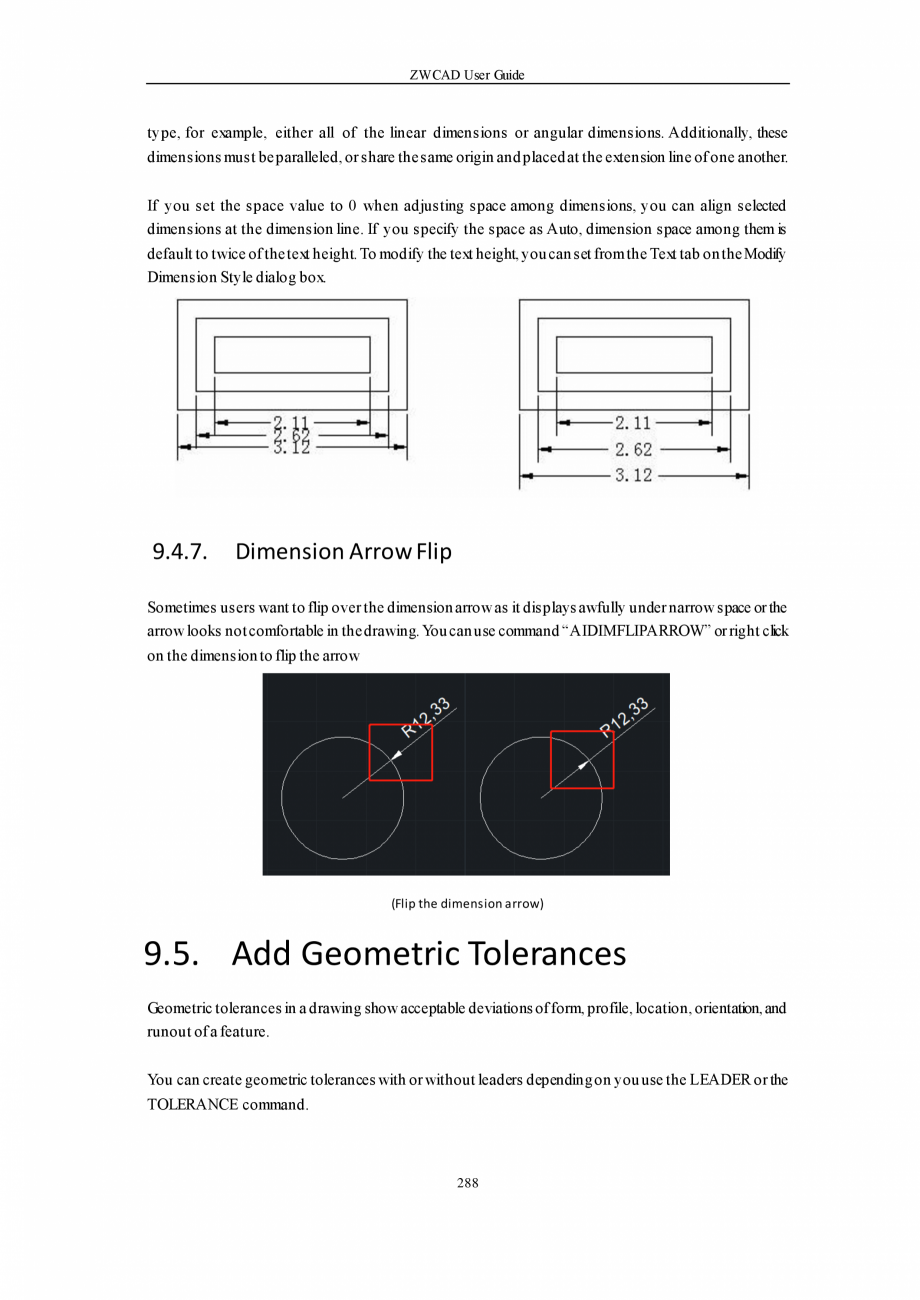 Pagina 288-ZWCAD User Guide manual ZWCAD Standard 2024, Professional 2024 Instructiuni montaj, utilizare...