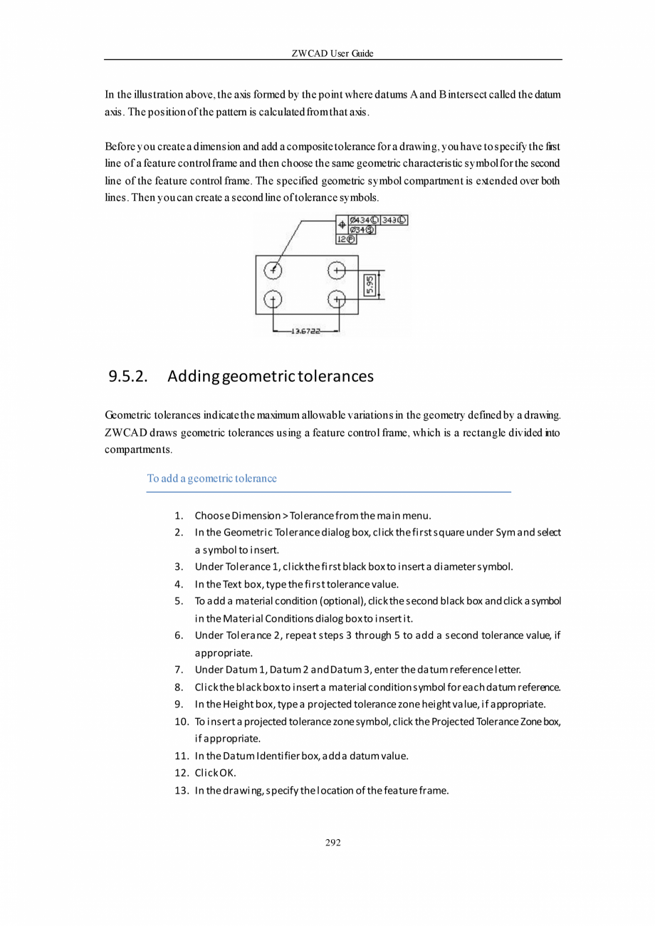 Pagina 292-ZWCAD User Guide manual ZWCAD Standard 2024, Professional 2024 Instructiuni montaj, utilizare...