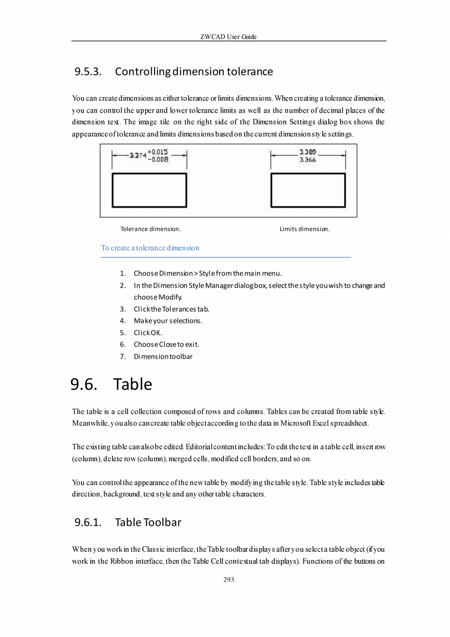 Pagina 293-ZWCAD User Guide manual ZWCAD Standard 2024, Professional 2024 Instructiuni montaj, utilizare...
