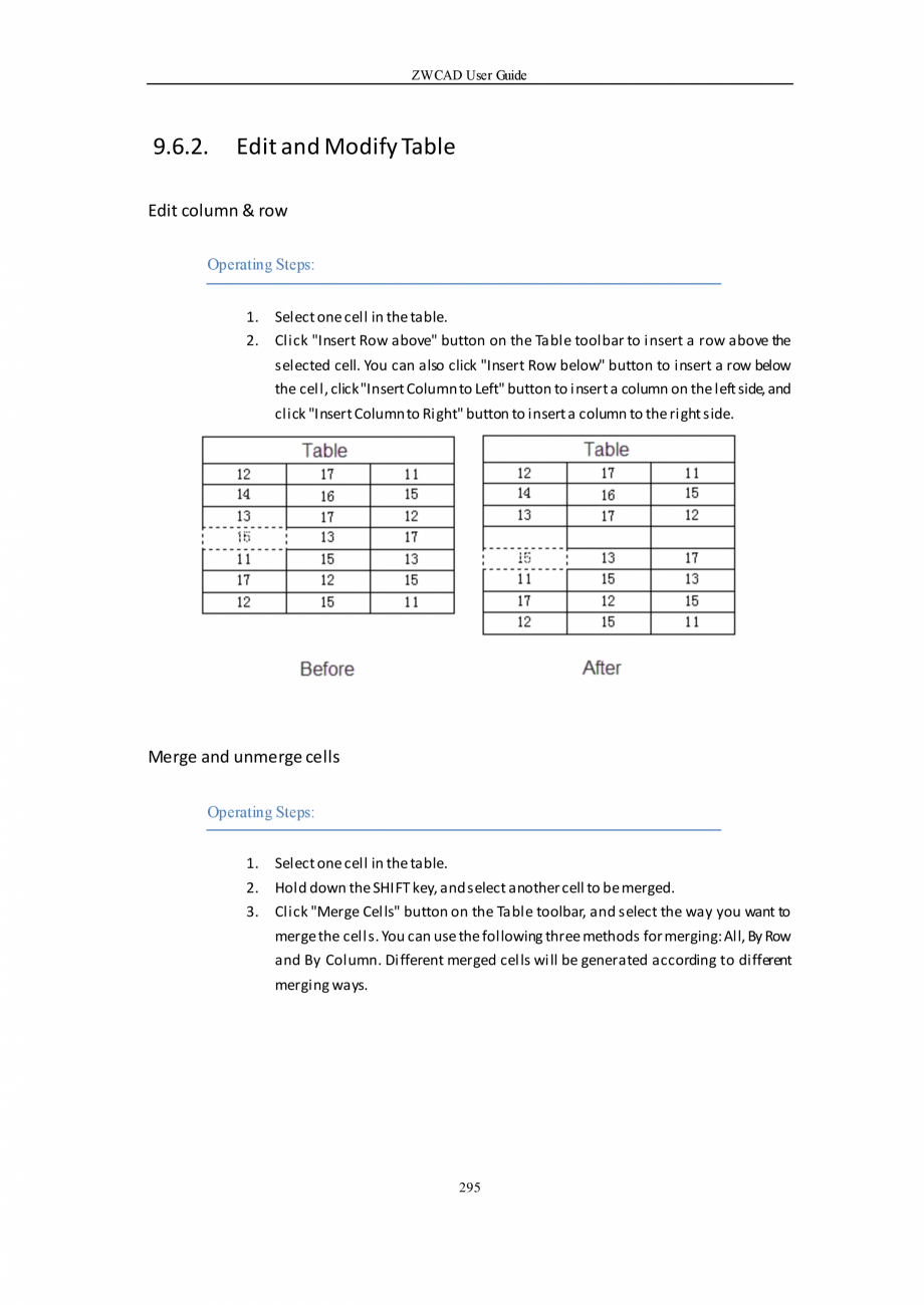 Pagina 295-ZWCAD User Guide manual ZWCAD Standard 2024, Professional 2024 Instructiuni montaj, utilizare...