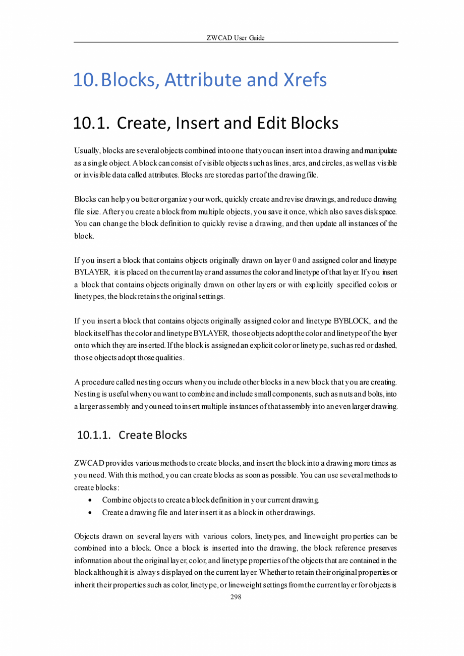 Pagina 298-ZWCAD User Guide manual ZWCAD Standard 2024, Professional 2024 Instructiuni montaj, utilizare...