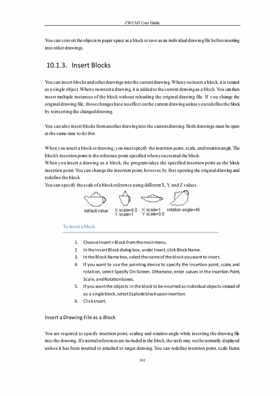 Pagina 301-ZWCAD User Guide manual ZWCAD Standard 2024, Professional 2024 Instructiuni montaj, utilizare...