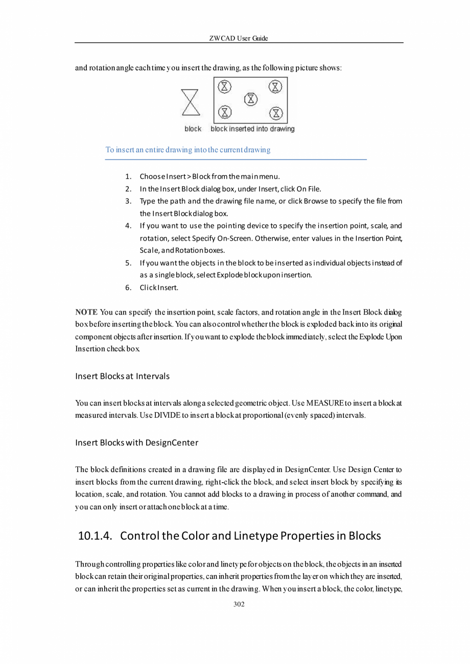 Pagina 302-ZWCAD User Guide manual ZWCAD Standard 2024, Professional 2024 Instructiuni montaj, utilizare...