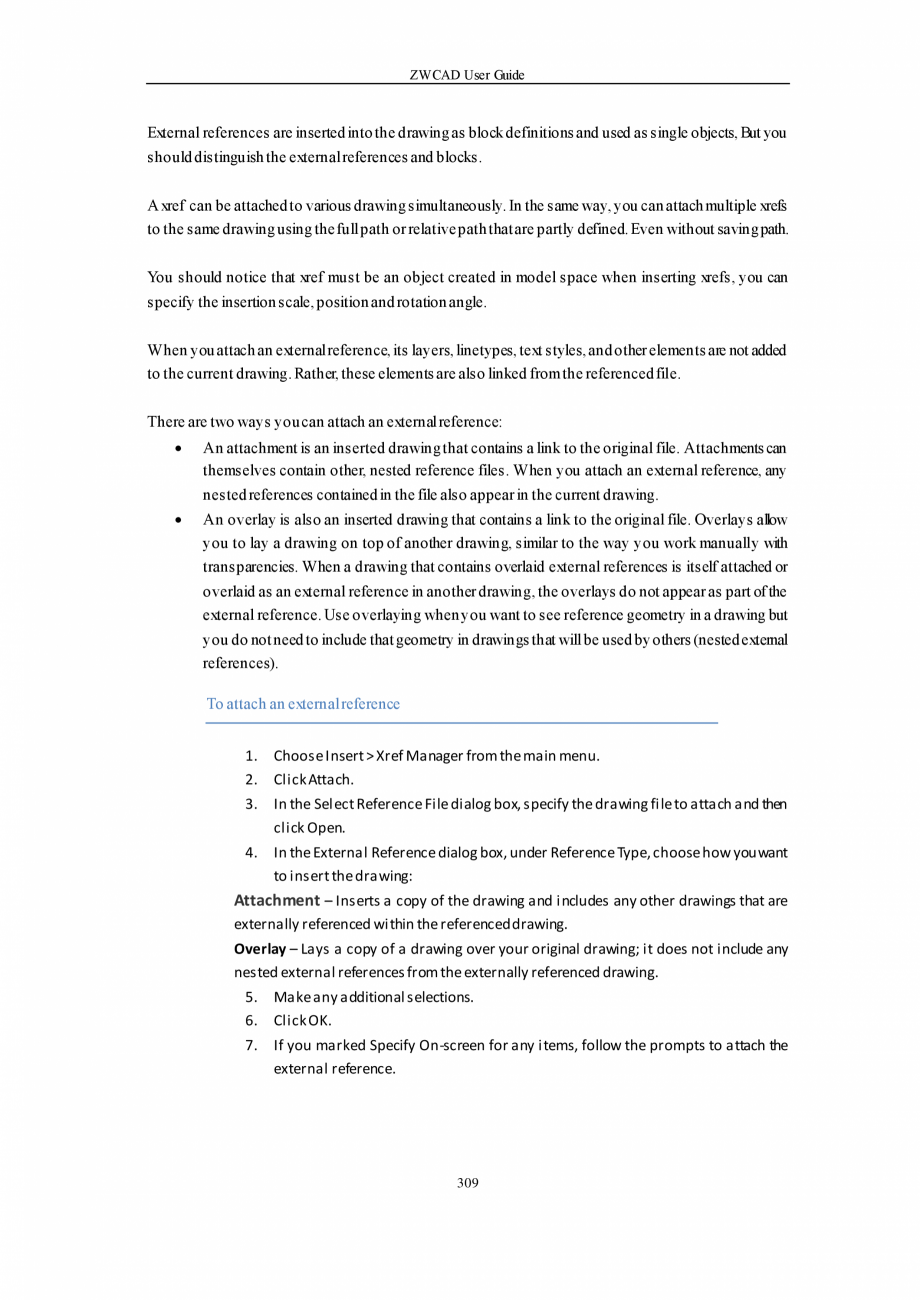 Pagina 309-ZWCAD User Guide manual ZWCAD Standard 2024, Professional 2024 Instructiuni montaj, utilizare...