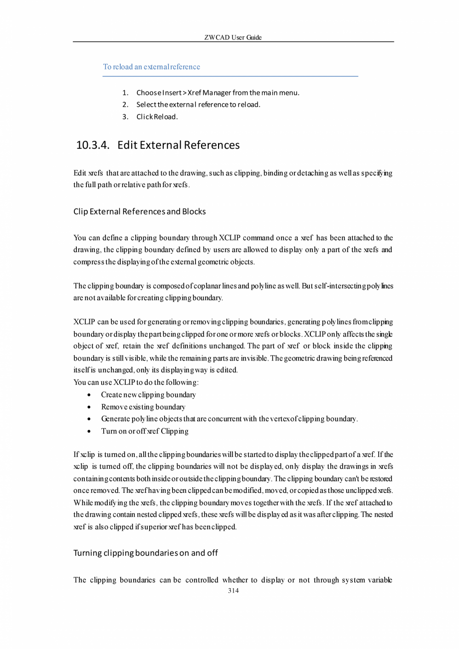 Pagina 314-ZWCAD User Guide manual ZWCAD Standard 2024, Professional 2024 Instructiuni montaj, utilizare...