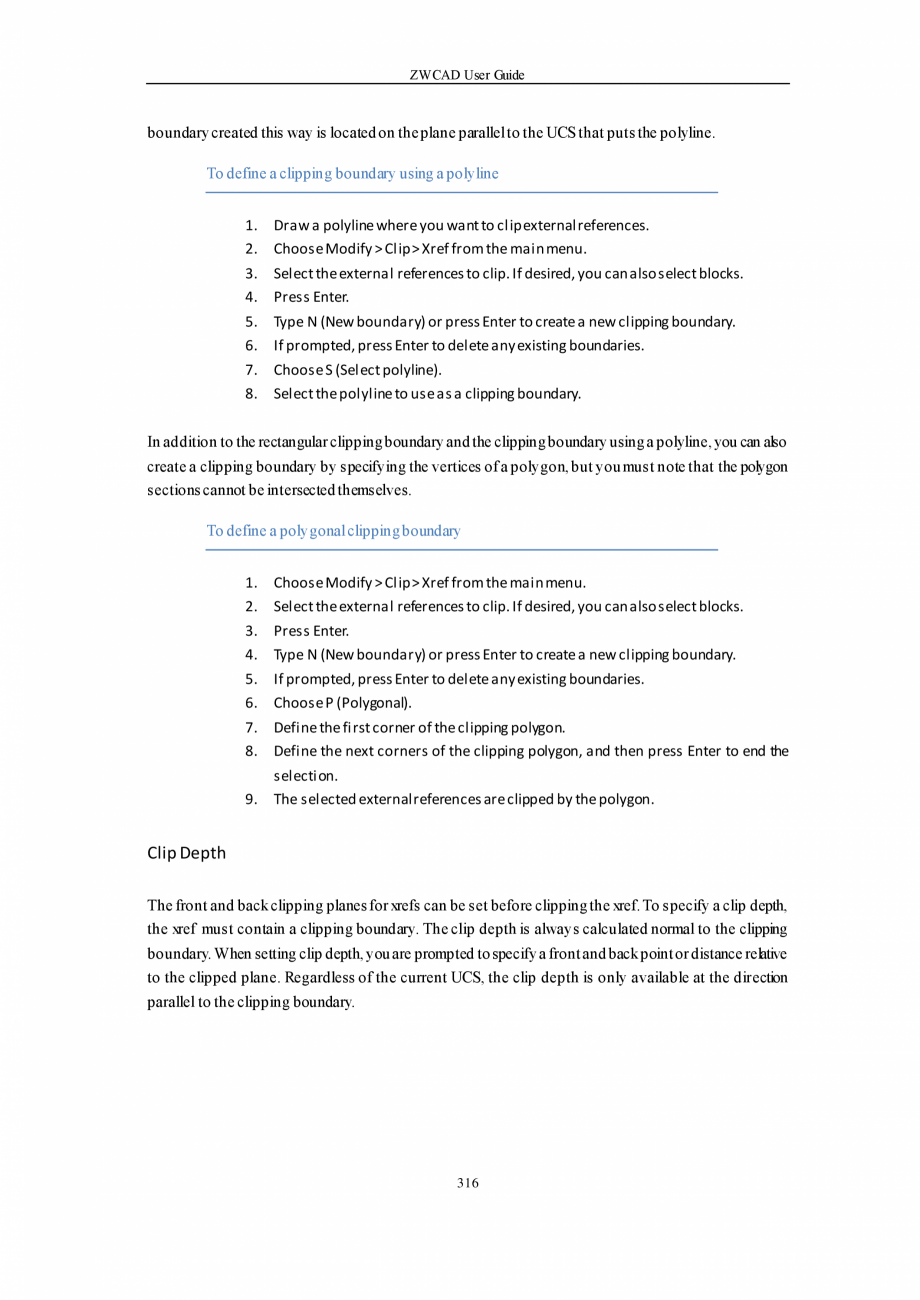 Pagina 316-ZWCAD User Guide manual ZWCAD Standard 2024, Professional 2024 Instructiuni montaj, utilizare...