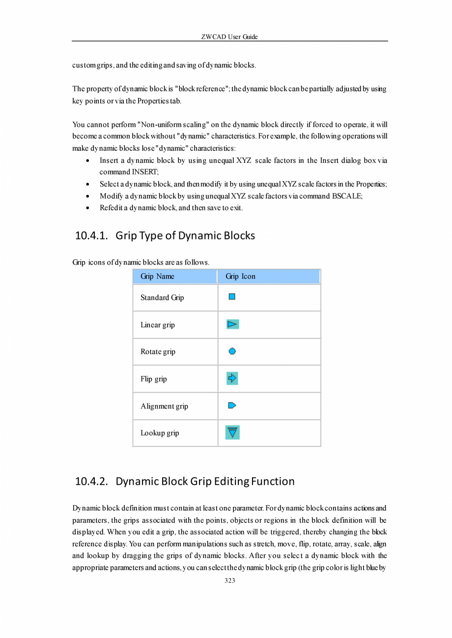 Pagina 323-ZWCAD User Guide manual ZWCAD Standard 2024, Professional 2024 Instructiuni montaj, utilizare...