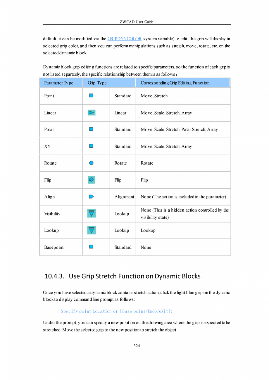 Pagina 324-ZWCAD User Guide manual ZWCAD Standard 2024, Professional 2024 Instructiuni montaj, utilizare...