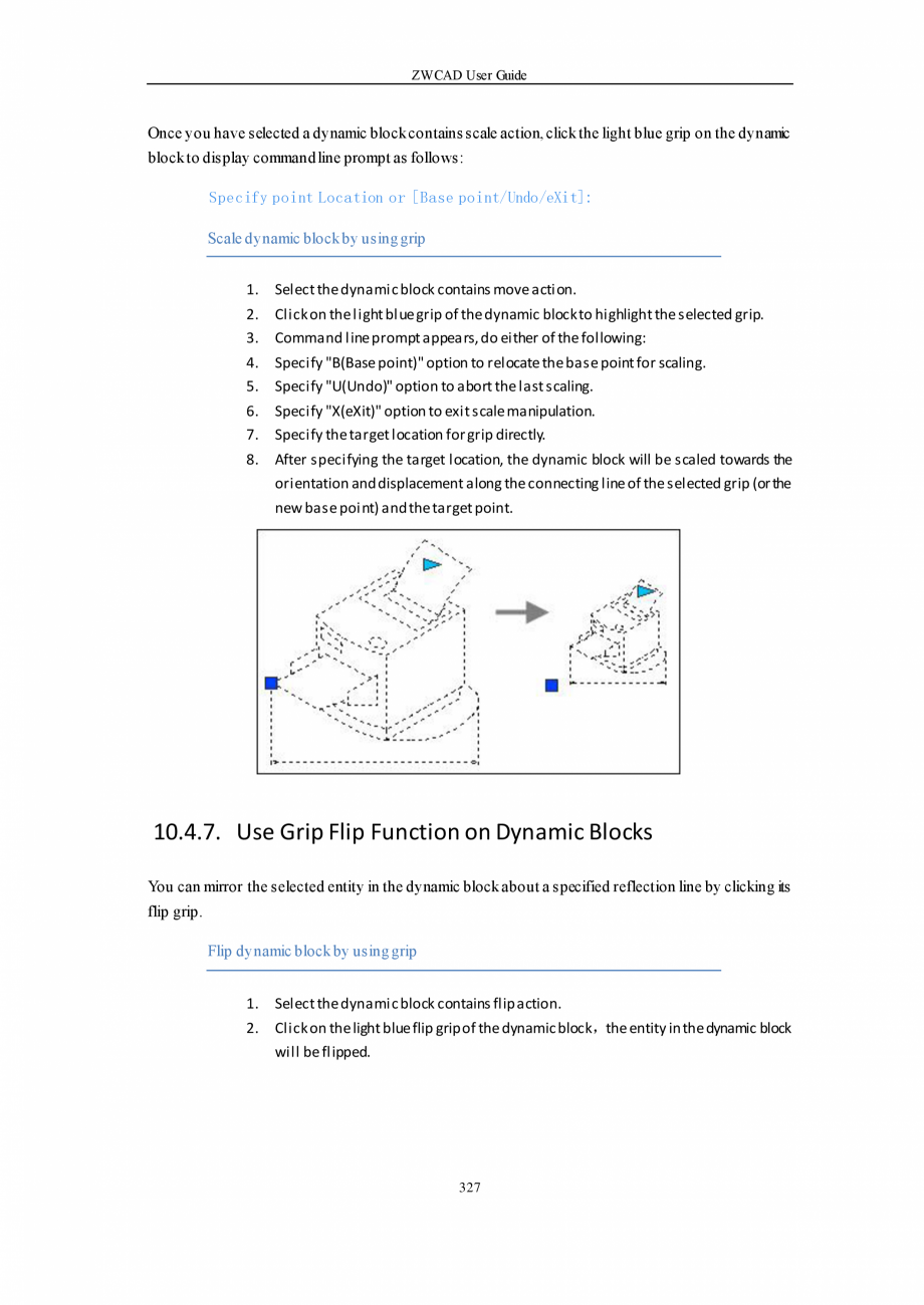 Pagina 327-ZWCAD User Guide manual ZWCAD Standard 2024, Professional 2024 Instructiuni montaj, utilizare...