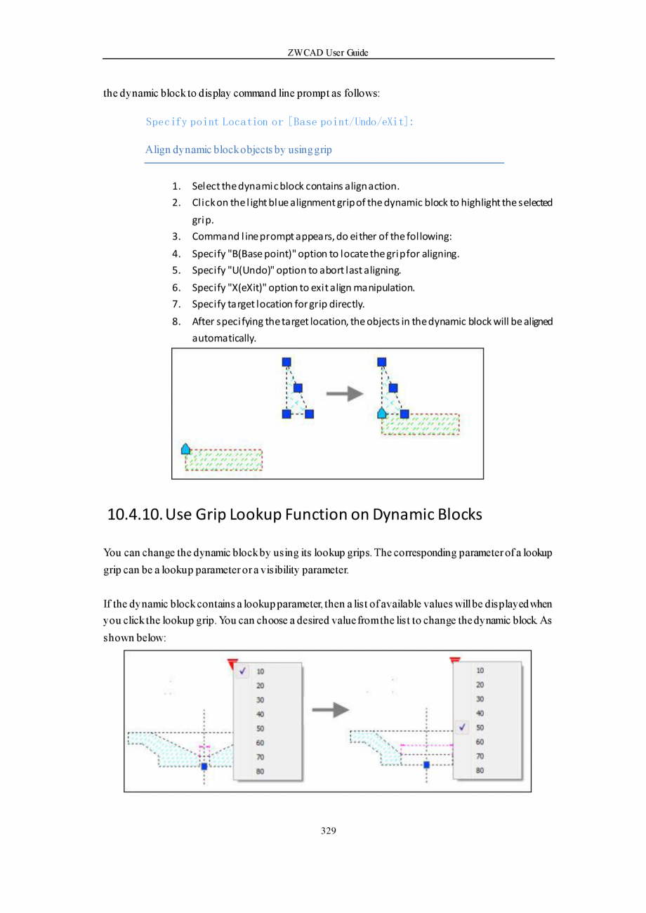 Pagina 329-ZWCAD User Guide manual ZWCAD Standard 2024, Professional 2024 Instructiuni montaj, utilizare...