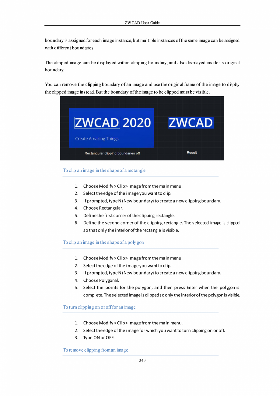 Pagina 343-ZWCAD User Guide manual ZWCAD Standard 2024, Professional 2024 Instructiuni montaj, utilizare...