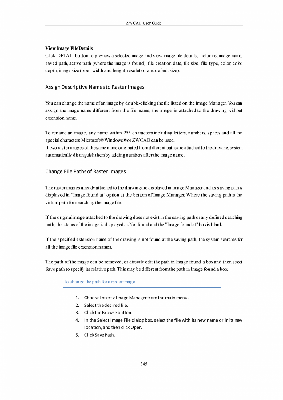 Pagina 345-ZWCAD User Guide manual ZWCAD Standard 2024, Professional 2024 Instructiuni montaj, utilizare...