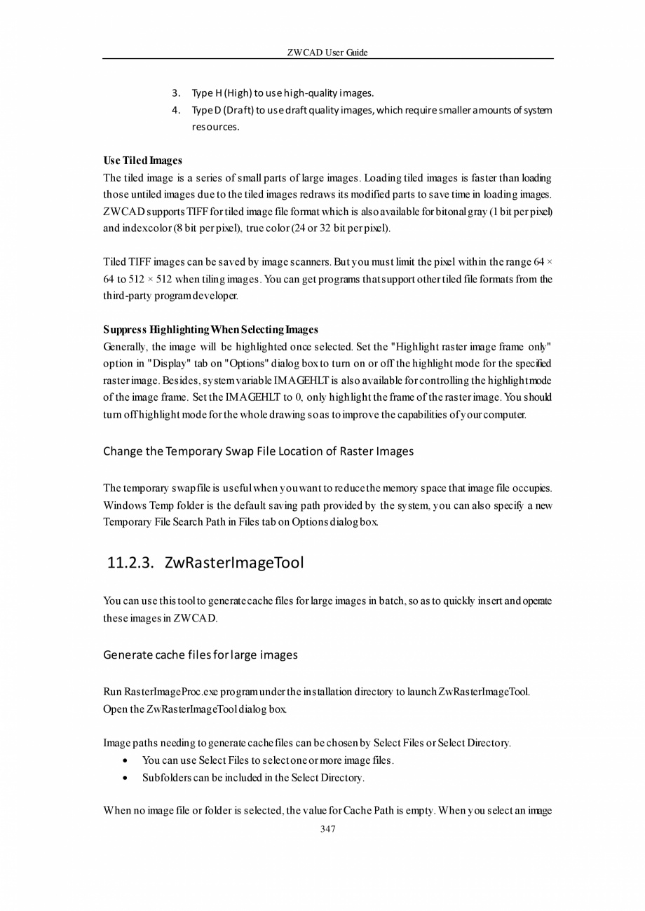 Pagina 347-ZWCAD User Guide manual ZWCAD Standard 2024, Professional 2024 Instructiuni montaj, utilizare...