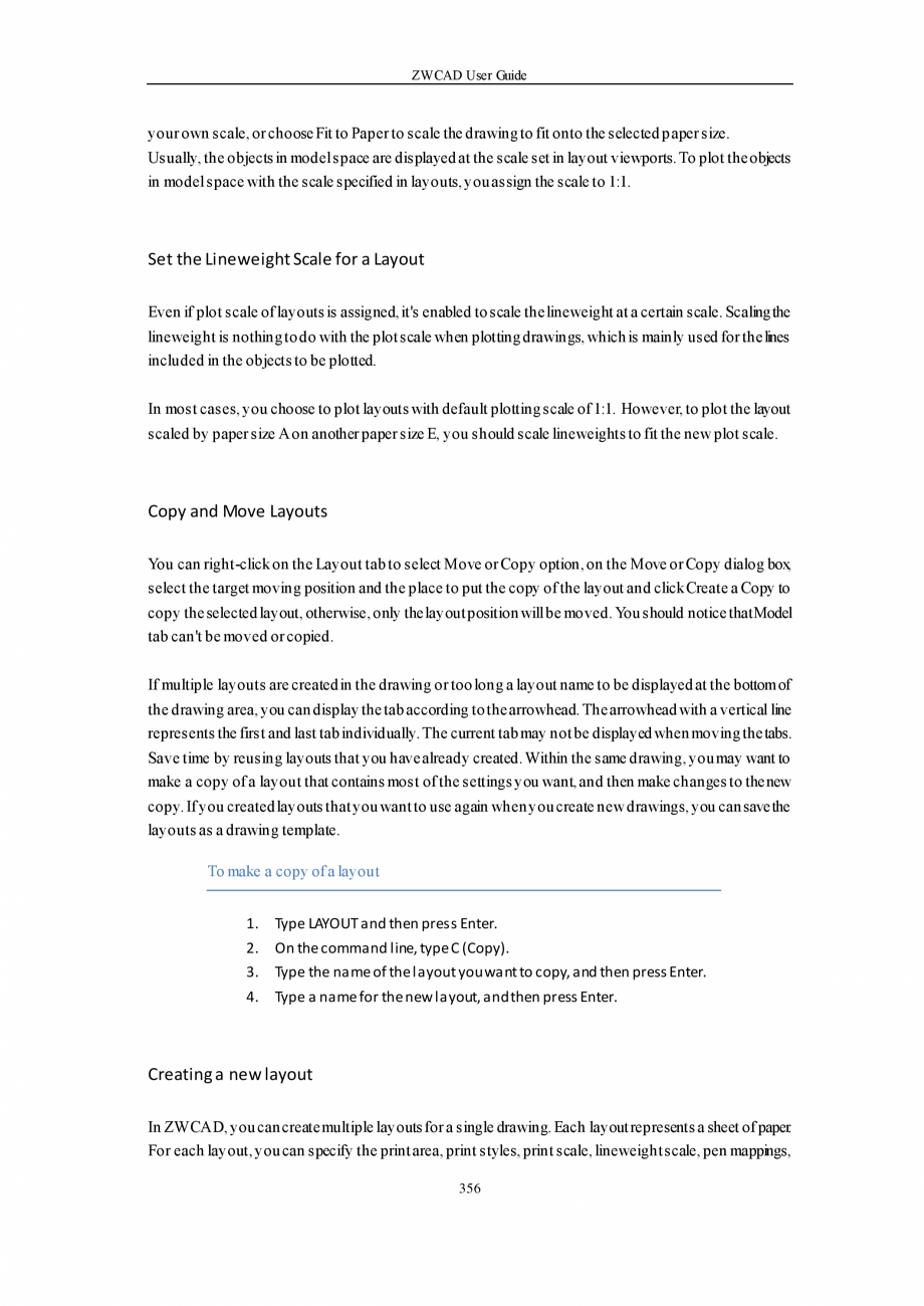 Pagina 356-ZWCAD User Guide manual ZWCAD Standard 2024, Professional 2024 Instructiuni montaj, utilizare...