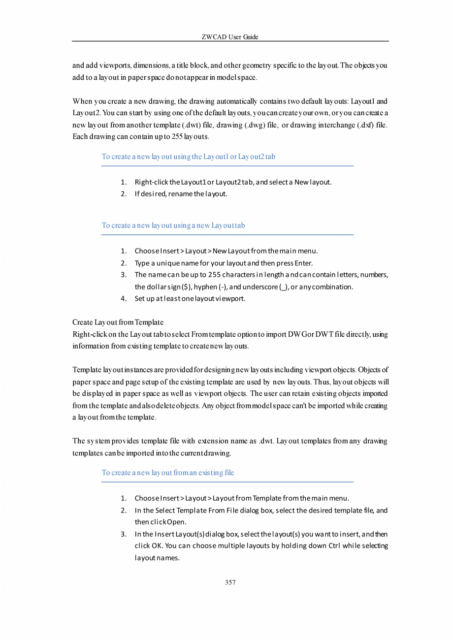 Pagina 357-ZWCAD User Guide manual ZWCAD Standard 2024, Professional 2024 Instructiuni montaj, utilizare...