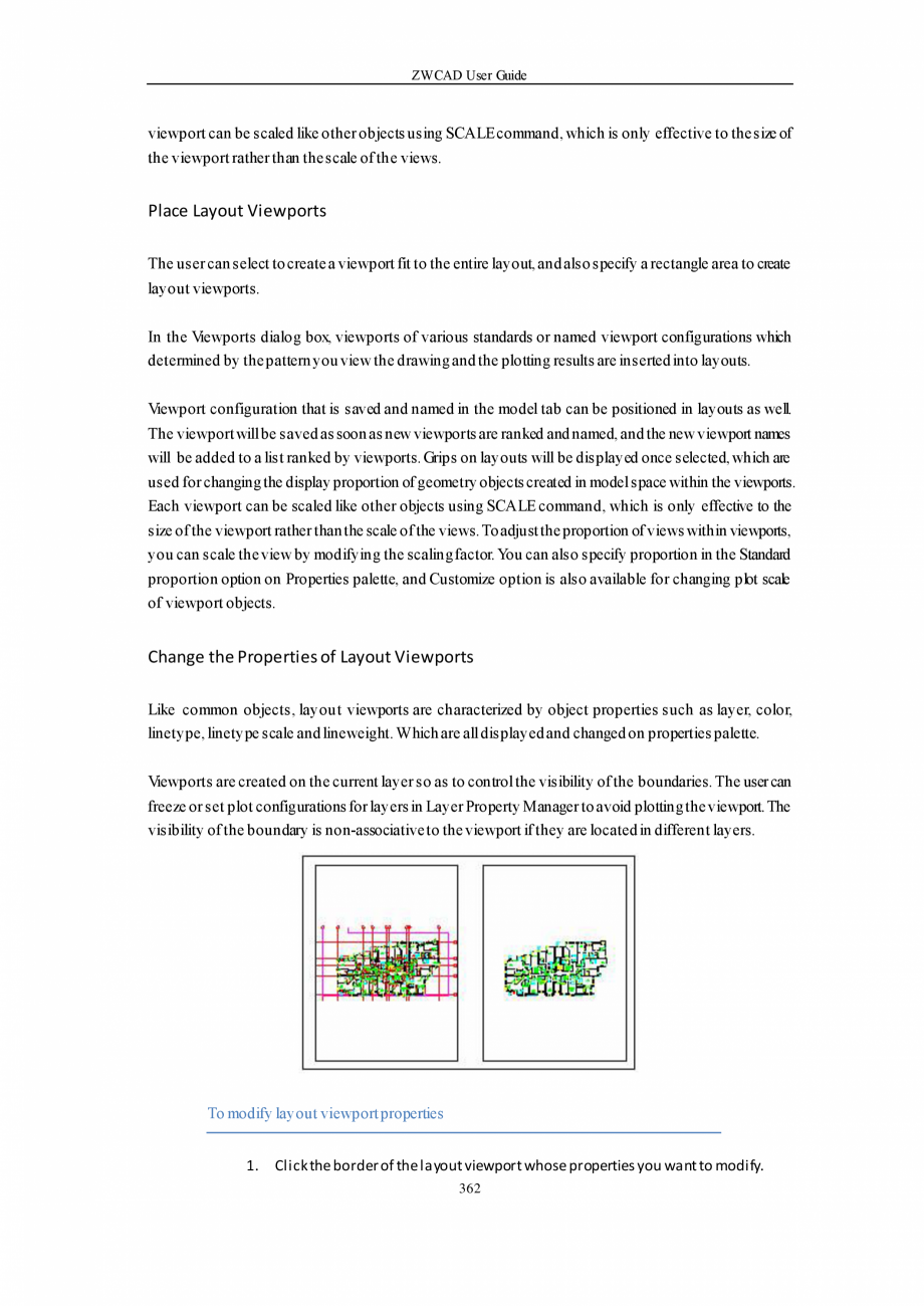 Pagina 362-ZWCAD User Guide manual ZWCAD Standard 2024, Professional 2024 Instructiuni montaj, utilizare...