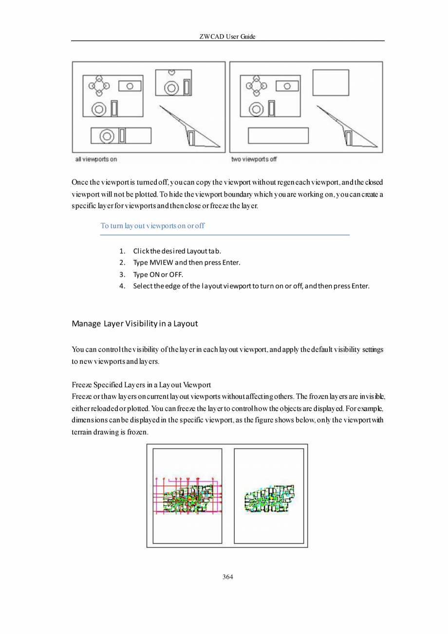 Pagina 364-ZWCAD User Guide manual ZWCAD Standard 2024, Professional 2024 Instructiuni montaj, utilizare...