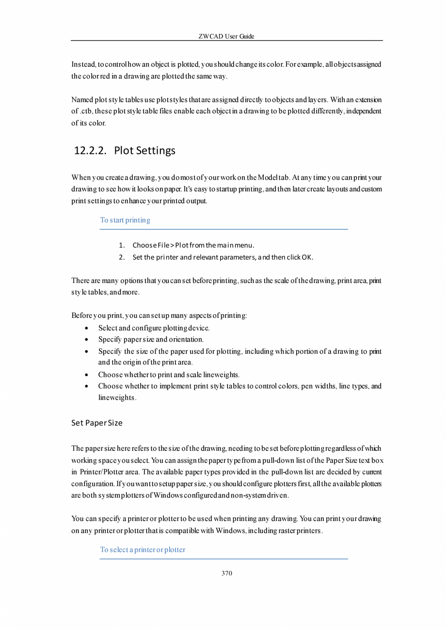 Pagina 370-ZWCAD User Guide manual ZWCAD Standard 2024, Professional 2024 Instructiuni montaj, utilizare...