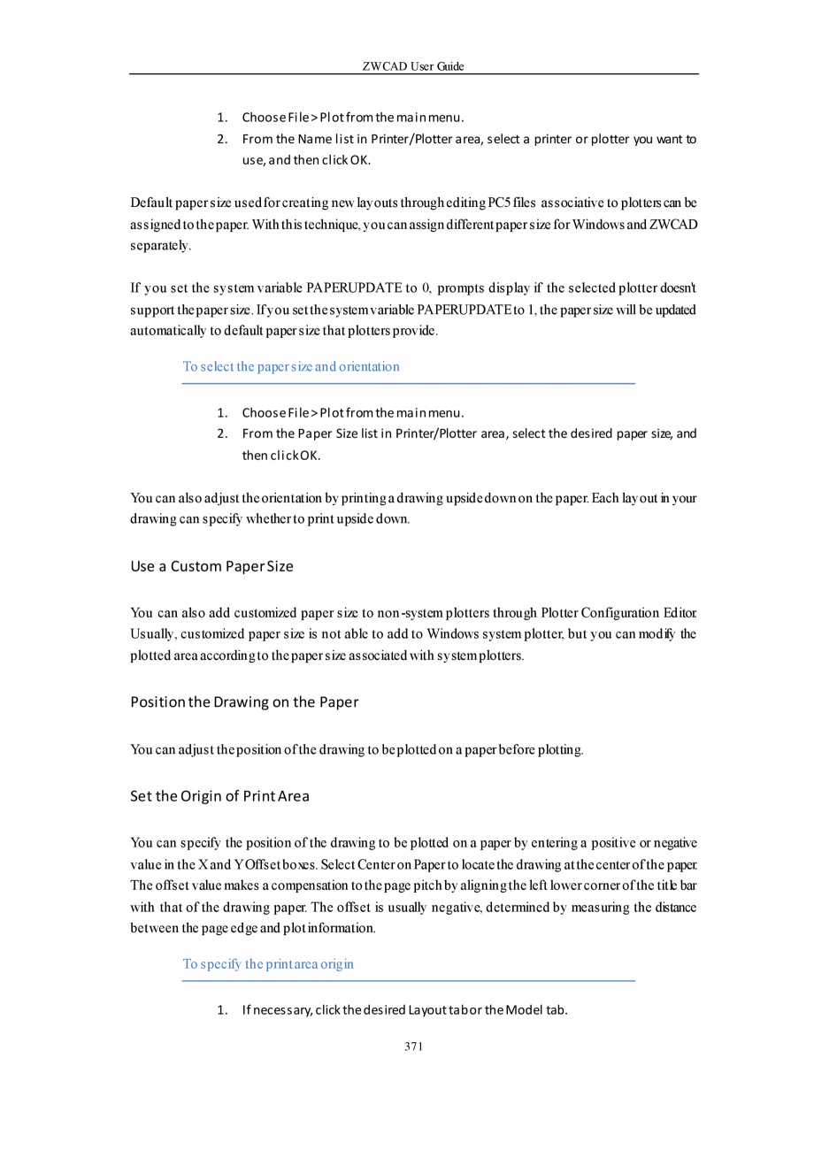 Pagina 371-ZWCAD User Guide manual ZWCAD Standard 2024, Professional 2024 Instructiuni montaj, utilizare...
