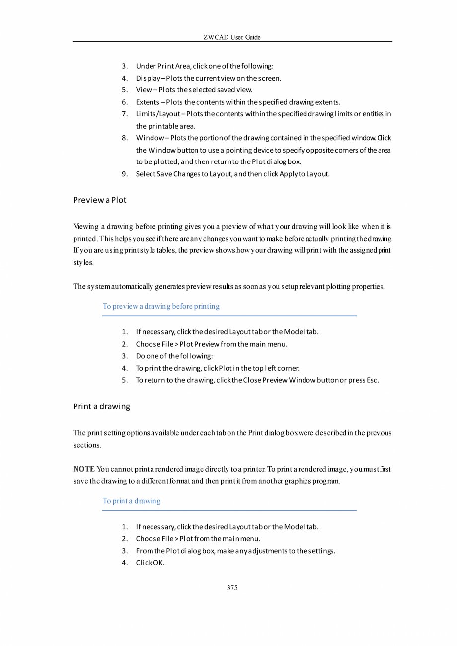 Pagina 375-ZWCAD User Guide manual ZWCAD Standard 2024, Professional 2024 Instructiuni montaj, utilizare...