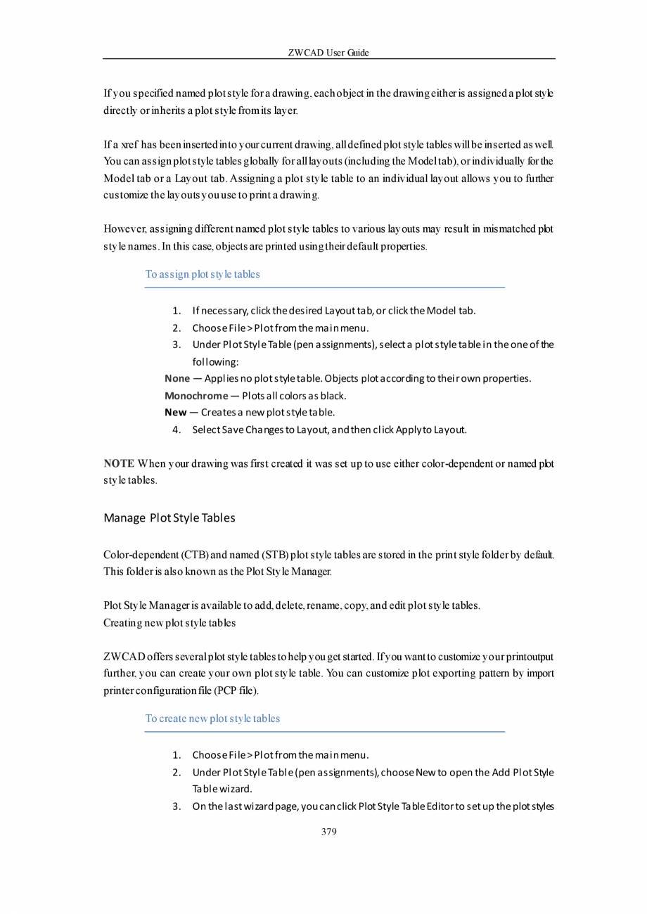 Pagina 379-ZWCAD User Guide manual ZWCAD Standard 2024, Professional 2024 Instructiuni montaj, utilizare...