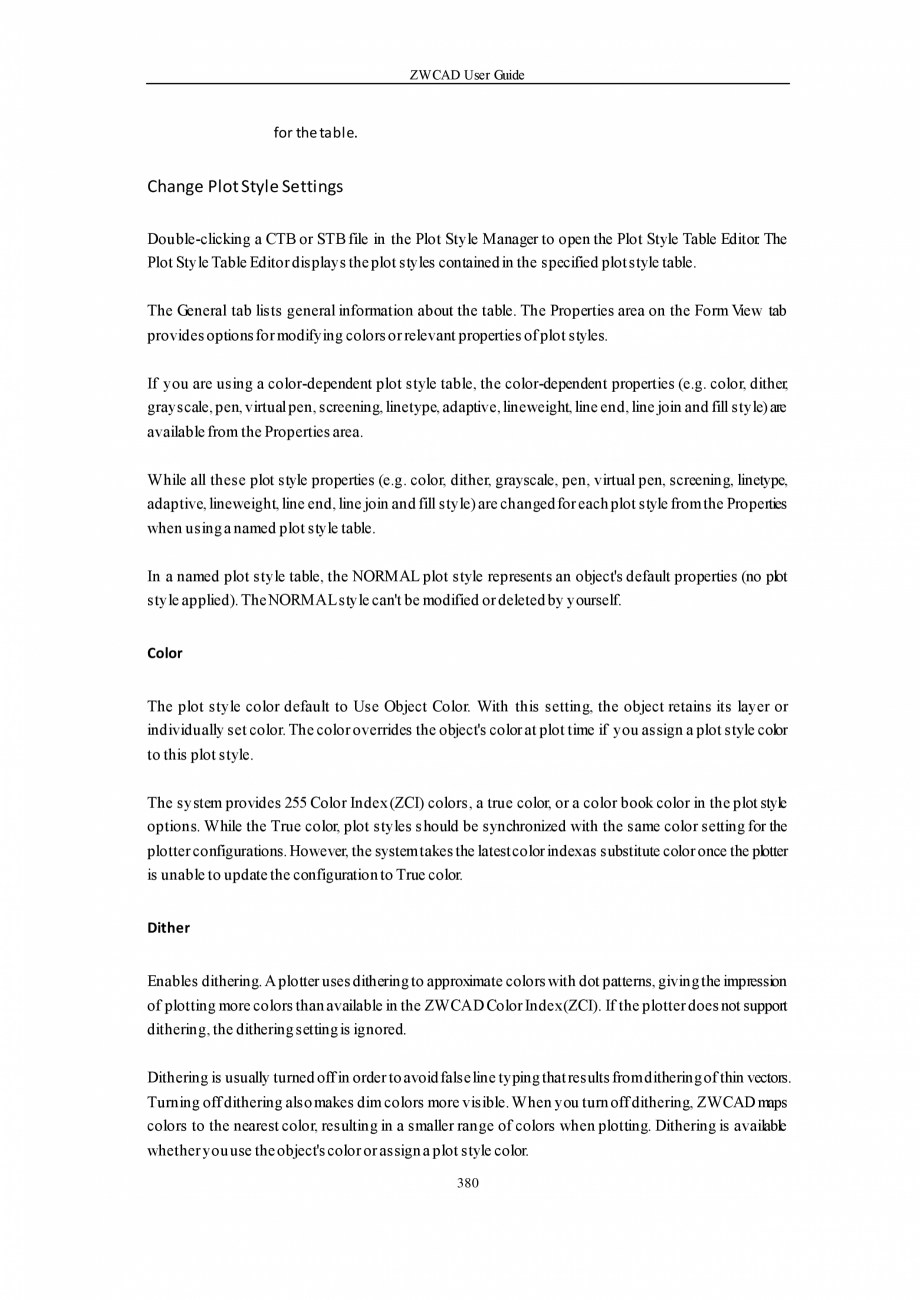 Pagina 380-ZWCAD User Guide manual ZWCAD Standard 2024, Professional 2024 Instructiuni montaj, utilizare...