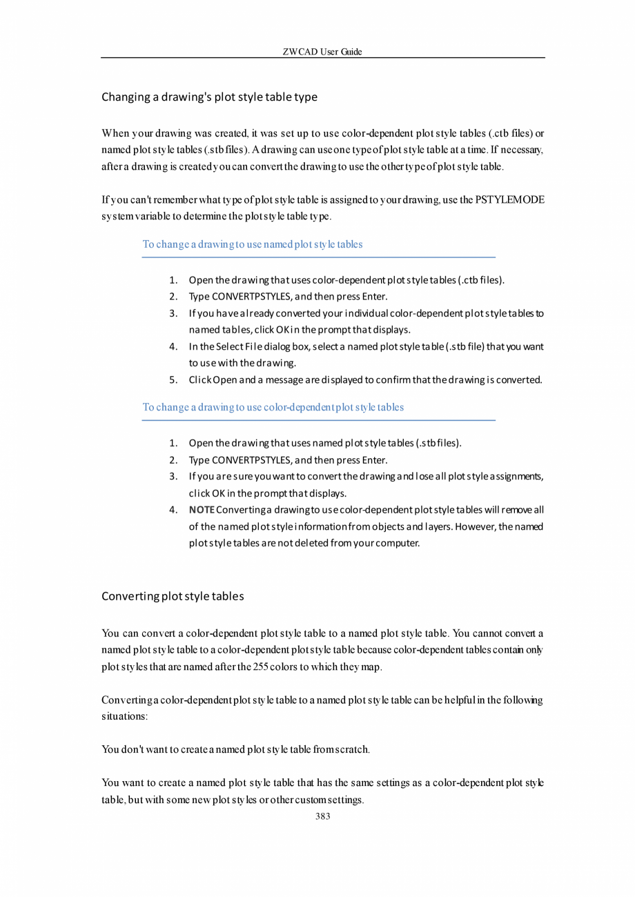 Pagina 383-ZWCAD User Guide manual ZWCAD Standard 2024, Professional 2024 Instructiuni montaj, utilizare...