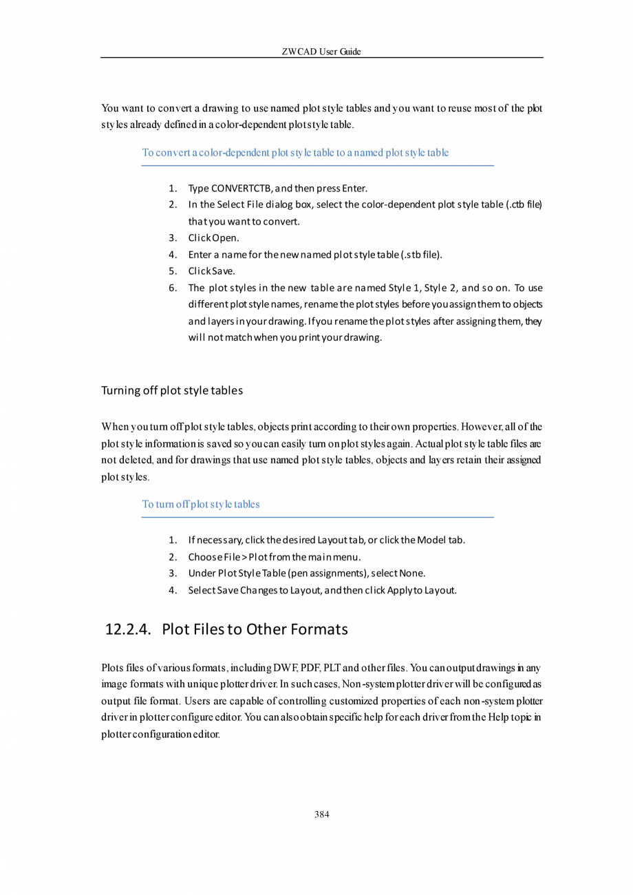 Pagina 384-ZWCAD User Guide manual ZWCAD Standard 2024, Professional 2024 Instructiuni montaj, utilizare...